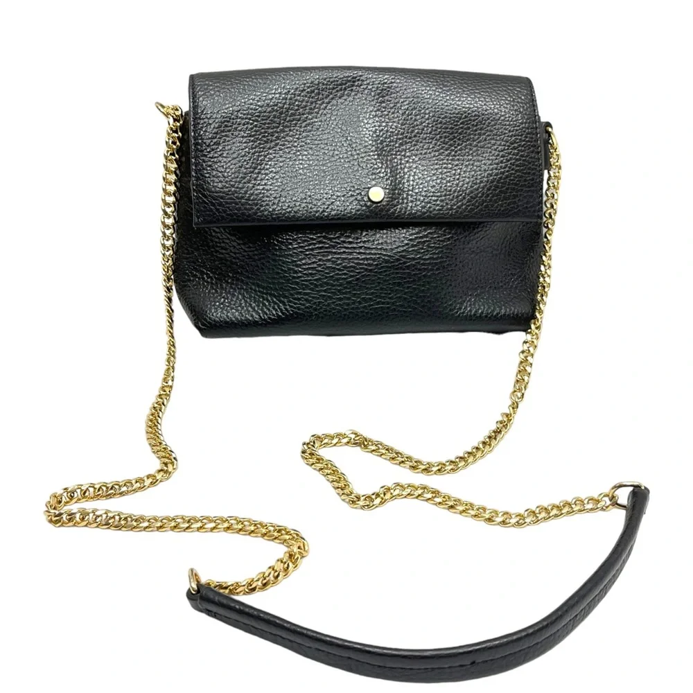 SOLD 🔴 Banana Republic leather shoulder bag Crossbody bag with gold chain - Picture 15 of 15